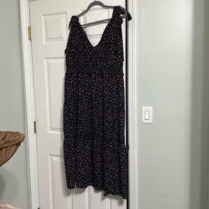 Arula size C Cherry maxi dress. Tie shoulder.